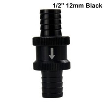6 사이즈 4MM 6MM 8MM 10MM 12MM 16MM 비 리턴 편도 연료 체크 밸브 알루미늄 합금 가솔린 디젤 PQYFCV, 12mm Black