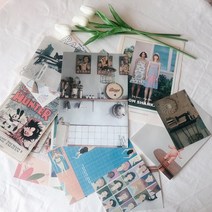 [비츨] 인테리어 빈티지 페이퍼 16종 세트 - 믹스 촬영소품 카페 감성 엽서 일러스트 벽장식