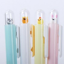 어린이집 선생님 동물팝업 아이 좋아 귀요미 펜 휴대용볼펜 선물볼펜 볼펜, 핑크