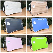 인체공학 좌식테이블 접이식 미니 침대책상 트레이 테이블 인강 태블릿 탁자 노트북탁자, 마호가니