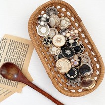 쥬얼리 블랙&화이트 버튼 2개 세트