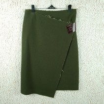 빈티지프렌/ [여25]타임 카키 모혼방 빈티지 랩 스커트
