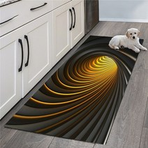 강화마루 펫마루 테크타일 소용돌이 환상 인쇄 주방 깔개 야외 입구 매트 라이브 룸 욕실 러그 바닥, 06 6_01 40x120 센치메터