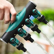 물 호스 분배기 연결 커넥터 4구 텃밭 조경 원예 호수 수도 연결대 물주기