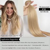 붙임머리 반가발 뱅 앞머리 가발 MRSHAIR U 팁 헤어 익스텐션 인모 12cm 케라틴 천연 네일 본드 캡슐 노레, [07] 16, [04] 24 inch 60cm, [01]  30