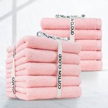 코튼클라우드 호텔수건 170g 30수 코마사, 밀크핑크, 15장