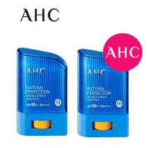 AHC 내추럴 퍼펙션 더블쉴드 선스틱 SPF50+/PA++++ 스틱 썬크림/ 썬스틱/ 썬크림/ 선크림, 14g, 2개