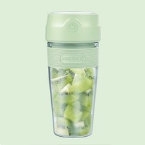 레몬 오렌지 과일 야채 소형 무선 녹즙 원액 착즙기 녹즙기 전기 주스 믹서 juicer, b 300ml 그린