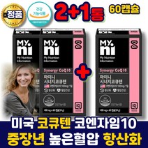 코큐텐 코엔자임큐10 코엠자임 코큐테인 coq10 항산화 혈압 건강기능식품, 3통, 60캡슐
