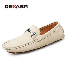 DEKABR-경량 정품 가죽 드라이빙 슈즈 미끄럼 방지 로퍼 남성 캐주얼 모카신 플랫