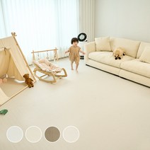 리포소홈 유아 퍼즐매트 항균매트 놀이방매트 아기 층간소음 셀프시공 놀이매트 100x100x3cm, 50x50x3cm (4장), 아이보리