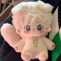 솜인형 20cm 무속성 아이돌 인형 솜깅이 솜뭉치 몸체 몸통 남자 동물귀 꼬리, 인형A (스켈레톤)+ 자석 꼬리