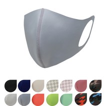 빨아쓰는 패션 연예인 천 마스크 3D 입체 특대형 네오프렌 5개 구매시 스트랩 증정, 그레이, S
