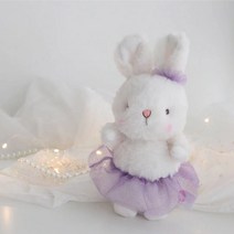 부드러운 보라색 나비 넥타이 토끼 Plushie 베일 박제 동물 플러시 장난감 소녀 하트 Kawaii 인형, 02 rple veil rabbit_01 22cm