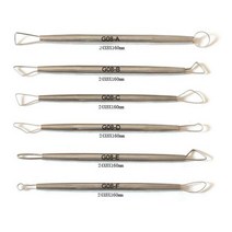 조소 선택된 스테인레스 스틸 양방향 스크레이퍼 미세하게 조각 된 컬러 오일 진흙 부드러운 점토 도구, 스테인레스 스틸 양단 스크레이