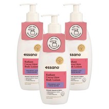 뉴질랜드 에싸노 Essano Body Lotion 레디언트 코코아 글로우 바디로션 360ml, 3팩
