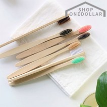[원달러샵] 친환경 에코 대나무 미세모 칫솔, 화이트