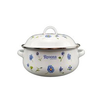 사각 냄비 양귀탕 수입주방용품 냄비세트 범용 법랑 세라믹냄비, 9.18cm 난초 법랑 뚜껑