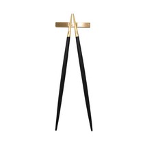 [큐티폴] CGBG19D004 고아 블랙골드 젓가락&받침 세트, 단품