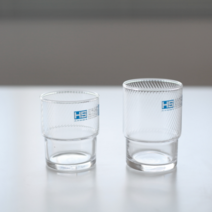 도요사사키 데일리 스텍컵 카페물컵 (세로라인 오블리크라인 클리어라인 2sizes), 세로라인S