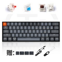 KeychronK12 무선 기계식 키보드 60 듀얼 모드 블루투스 소형 61 키 핫 스왑은 Mac/iPad 노트북 오피스 태블릿 전용 컴퓨터 외부 적축 타이핑 티샤프트 라이트, 공식 표준, K12A  기본  백색 플라스틱 프레임 - 카다론 기계, 녹색 축