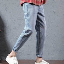 남자 워싱 청바지 캐주얼 데일리 데님 팬츠 데이트 cI4 편한 봄 테이퍼드핏 조거 바이크진 컷 팅진