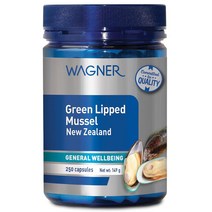 Wagner Green Lipped Mussel New Zealand 500mg 250 Capsules, 1통, 250캡슐