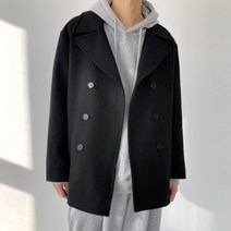 오버핏 더블 울 피코트