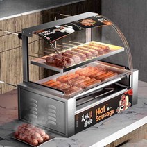 소시지 구이기 핫도그 회전 그릴 핫바 보온 업소용, 7튜브 기본 이중온도 제어(도어 없음)