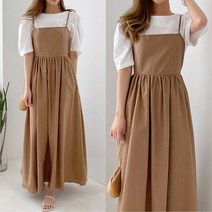 새로본 여름롱원피스-974번알프스린넨끈롱OPS여자기본 여성캐주얼