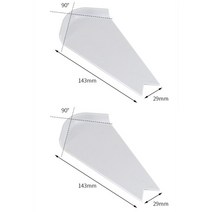 캠핑 트레일러 악세서리 2 pcs 90 ° 각도 rv 도어 확장 구획 슬라이드 아웃 코너 커버 캠핑 트레일러 도어 용 장식 보호 장치 커버, 2 흰색