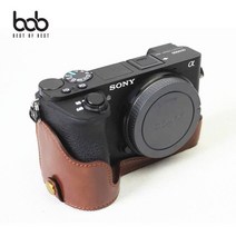 (다드몰) bob SONY 소니 A6500 카메라 가죽 속사 하프 케이스 (a5897ea1118), 쿠팡 다드몰 소니A6500_블랙