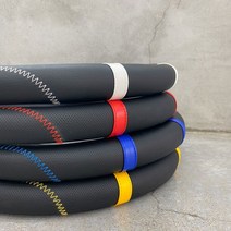 투싼ix zigg 자동차 고급 핸들 4종 가죽커버, 화이트