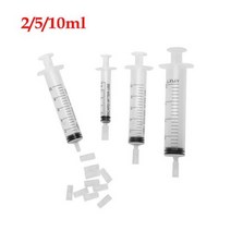 오일 펜 공병 큐티클 용기 리필용 플라스틱 주사기 향수 디스펜서 2510ml 화장품 액체 에센셜 오일 휴대용 정량 분배 도구, 캡이있는 1pcs 2ml