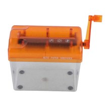 가정용파쇄기 Portable Shredder Transparent Dust Box Manual Paper for Office Desktop Home School, 01 주황색