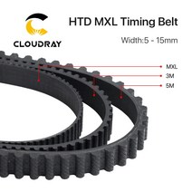 Cloudray MXL 개방형 타이밍 벨트 전송 고무 폭 5mm 섬유 YAG Pully CO2 레이저 조각 기계 절단, 01 1M