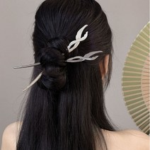 스틸 빛살 문향 비녀 2종 택일&세트 올림머리 쪽머리 비녀