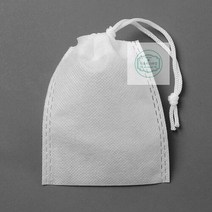 더스트백 이너백 부직포파우치 50p세트(12x15cm)화이트 한쪽 스트링 복주머니 광목파우치