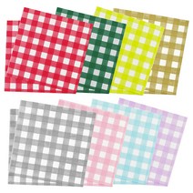 파티냅킨 20매입 [체크] 8컬러, 체크 라임그린