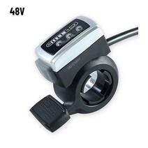 전동스쿠터 스로틀 소형전기차 106DX 수리 부품 스쿠터 바이크 오토바이 전자 자전거 엄지 트위스트 가속기 전원 스위치 배터리 레벨 디스플레이, [02] 48V