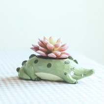 ROOGO 루고 화분 조각조각 초록악어