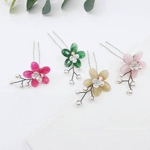 꽃 송이 한복 뒤꽂이 혼주 셀프 웨딩 올림머리 비녀