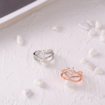 하나린 패션주얼리 레어이드링 크로스플라워 여성쥬얼리 반지