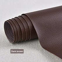 가죽보수스티커 가죽 스티커 수선패치 소파리폼 인조가죽 시트지 자체 접착 수정 수리 재료, 다크 브라운 25x60