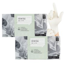 스카이 요리용 라텍스 장갑 대형 2박스 200매, 대(L)