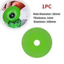 타일컷팅기 타일절단기 그라인더집진커버 20/22mm 유리 커팅 디스크 100mm 다이아몬드 대리석 톱날 세라믹, 03 1PCS 100mm Green 02_01 22mm