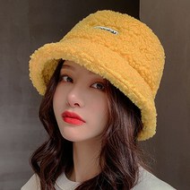 버킷햇 겨울모자 벙거지모자 여성 여자 털 양털 뽀글이 중년 겨울 모자 하비리아