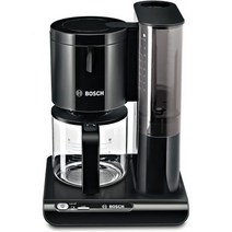 독일직구 원두 커피 머신 자동 드립 Bosch Styline TKA8013 필터 Aroma 센서 Protection Glass Jug 1.25L 10-15컵의 경우 셧다운 디스케일, Black