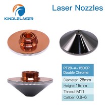 KINDLELASER 레이저 노즐 Precitec WSX HANS 파이버 레이저 커팅 헤드 용 단일/이중 레이어 Dia.28mm H15/1, 02 Double Layer_01 0.8mm