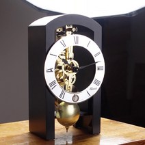 헤믈레 Hermle 독일 해믈레 클래식 엔틱 괘종시계 시계 헤르믈러 오리지널 수입기계 태엽 심플 순동 무브먼트 기계시계, 01 밤색, 01 8인치